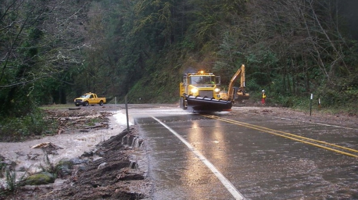 clearing debris