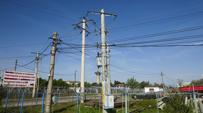 utility poles